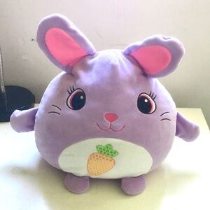 Homerbest Purple Bunny Round Plush Soft Toy Spring Easter Gift Sequin Carrot